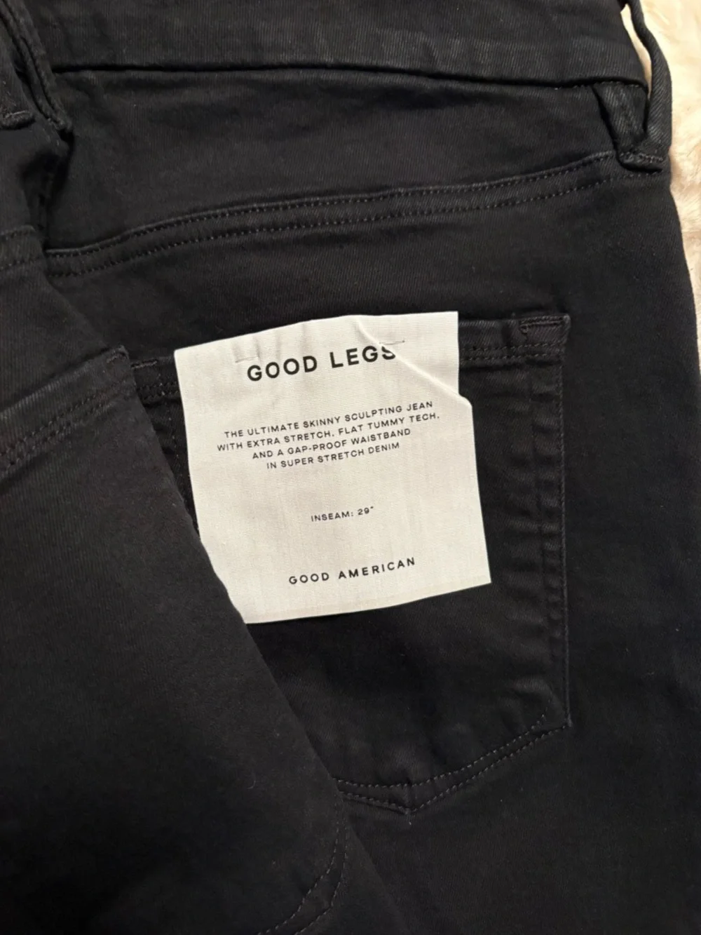Good American Black Good Leg Jeans - Good Legs size 14-18